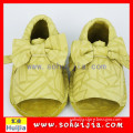 The most popular in America sandals yellow sheepskin flat bow genuine leather baby shoes